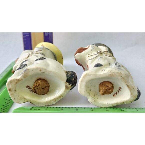 VINTAGE MID-20th CENTURY COMIC DOGS SMOKING CIGARS SALT & PEPPER SHAKERS - JAPAN - Picture 3 of 6